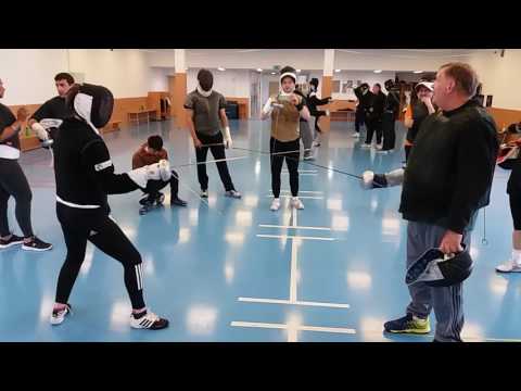 Feint against sixte parry