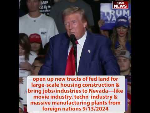 TRUMP on vote for Kamala: war bring back the draft; open up new tracts of fed land for housing
