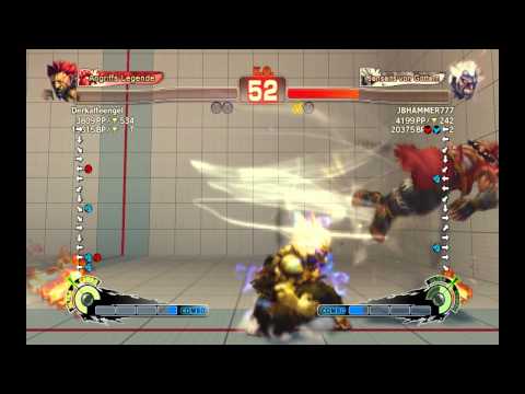 JBHAMMER777 (Oni) vs Derkalteengel (Akuma) Vs OST Booser (Adon) SSf4 AE 2012 Ranked Mathces