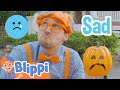 Blippi Learning Emotions With Halloween Pumpkins Halloween Videos For Kids Moonbug Kids