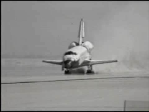STS-1 landing at Edwards - first orbital mission
