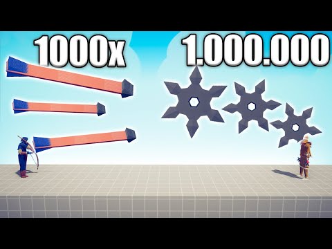 1.000.000 DAMAGE SAMURAI vs 1000x OVERPOWERED UNITS - TABS | Totally Accurate Battle Simulator 2023
