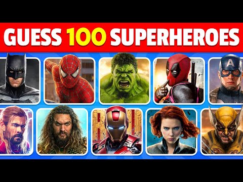 Guess 100 Superheroes in 3 Seconds 🦸‍♂️💥✅ Easy, Medium, Hard, Impossible | Marvel & DC