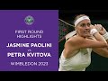 Jasmine Paolini vs Petra Kvitova | First Round Highlights | Wimbledon 2023