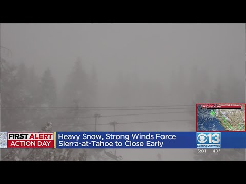 Sierra at Tahoe to closes early due to winds and snow