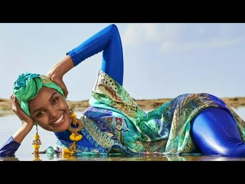 Halima Aden becomes first Sports Illustrated swimsuit cover model to wear hijab