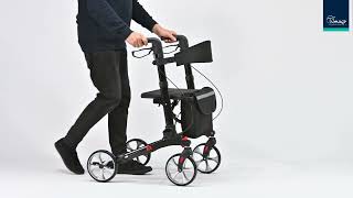 Odľahčené 4-kolesové chodítko YOLA tyrkysové, 136 kg