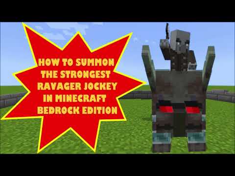 Elecsnake48 - How to summon the strongest Ravager jockey in Minecraft Bedrock Edition
