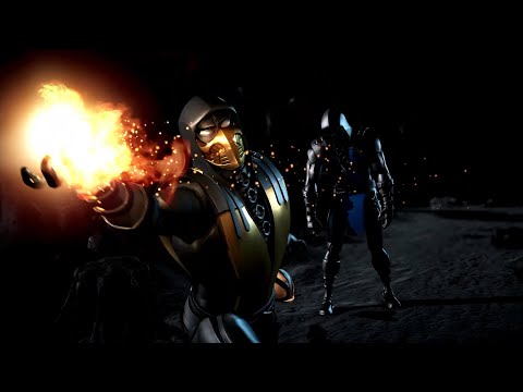 Mortal Kombat X + XL Pack - Gold Scorpion finishes off Blue Steel Sub-Zero