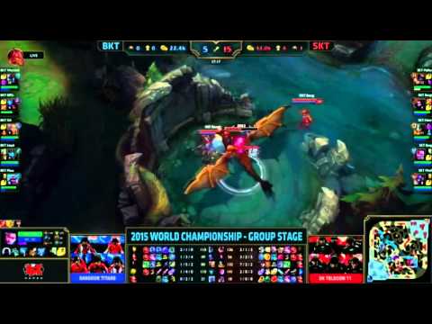 BKT G4 Irelia VS SKT Faker Olaf Özet   Grup C   2015 Dünya Şampiyonası
