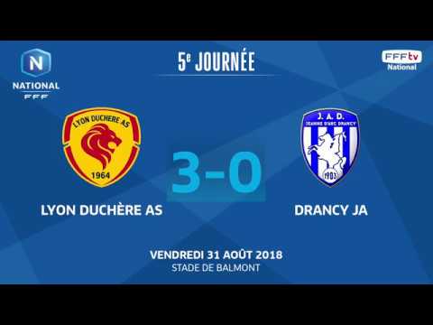 J5 : Lyon Duchère - JA Drancy (3-0), le résumé I National FFF 2018-2019