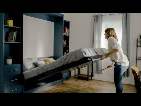 How to install a gas spring on a Murphy wall bed？