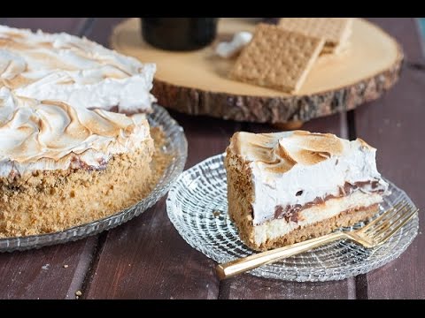 Frosting a S'mores Cheesecake