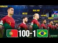 Portugal 100-1 Brazil | Ronaldo, Messi, Neymar, Mbappe, Haaland, Salah, Al Stars played for POR |PES