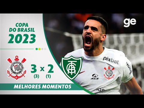 Gols e lances de Corinthians x América-MG
