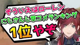 ローレンにじさんじ草コメランキング1位になってて草【切り抜き/にじさんじ/ローレン・イロアス/VALORANT】