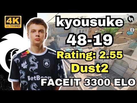 kyousuke (48-19) SoloQ VOICE COMMS (Dust2) | FACEIT avg 3300 ELO | May 3, 2025 | CS2 POV/DEMO
