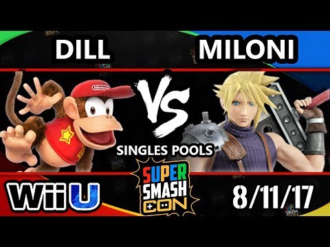 Smash Con 2017 Smash 4 - HO3K | Dill (Diddy Kong) vs SYN | Miloni (Cloud) Wii U Pools