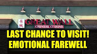 Great Wall Chinese Cuisine Closes Forever: Emotional Farewell Message to Customers
