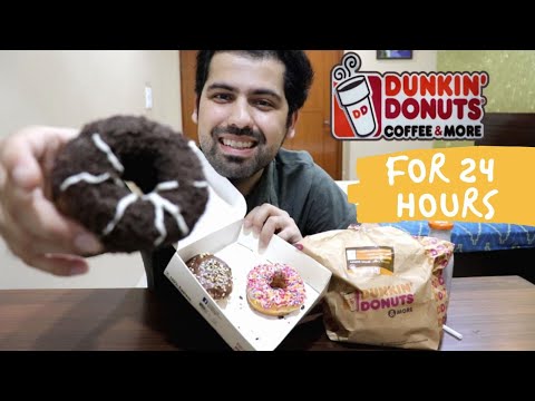 Eating DUNKIN DONUTS For 24 Hours || Legit 24 Hours...