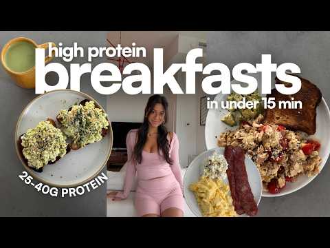SAVORY HIGH PROTEIN BREAKFASTS UNDER 15 MIN | 3 easy hormone balancing breakfast ideas