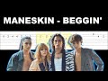Maneskin - Beggin' (Easy Guitar Tabs Tutorial)