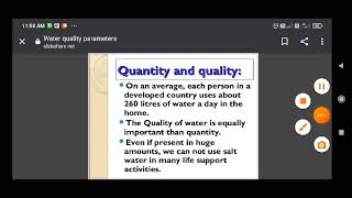 Water Quality Parameters Zoology M Sc  1