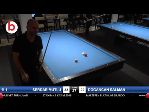 SERDAR MUTLU & DOĞANCAN SALMAN Bilardo Maçı - PLATINUM BİLARDO - 2018 CUMHURİYET TURNUVASI-2.TUR