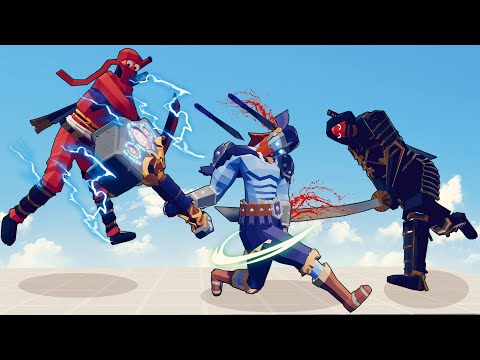 2x NINJA MASTER vs EVERY UNIT | Totally Accurate Battle Simulator-TABS