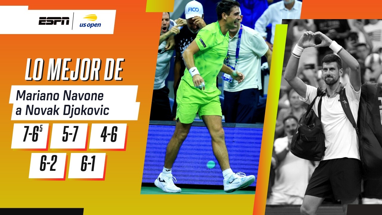 ¡HISTÓRICO! ¡LE GANÓ A SU ÍDOLO! NAVONE TACHÓ A DJOKOVIC EN PRIMERA RONDA DEL US OPEN | RESUMEN