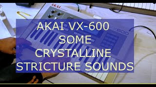 Video thumbnail for A quick demo of Crystalline Stricture sounds on my repaired AKAI VX-600 analogue synthesizer by Mindburner