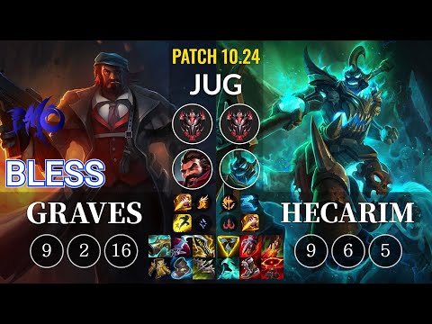 DMO bless Graves vs Hecarim Jungle - KR Patch 10.24