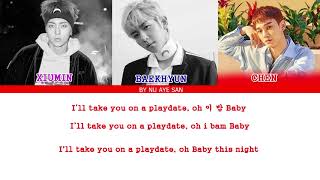 EXO-CBX (첸백시) –“Playdate” Lyrics (Color Coded Lyrics_Ham_Rom_Eng)