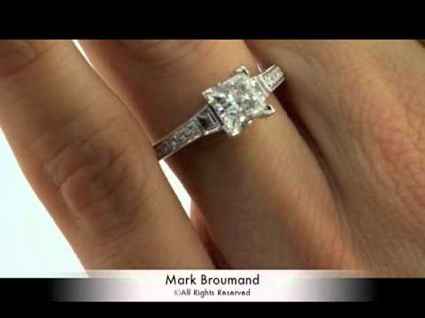 2.00ct Princess Cut Diamond Engagement Anniversary Ring-Mark Broumand
