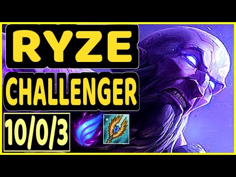EVROT (RYZE) - 10/0/3 KDA CHALLENGER GAMEPLAY - BR