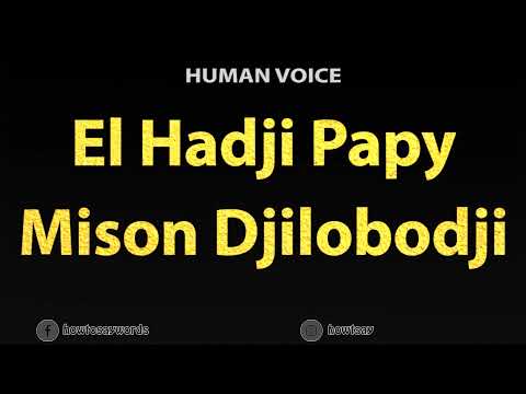 How To Pronounce El Hadji Papy Mison Djilobodji