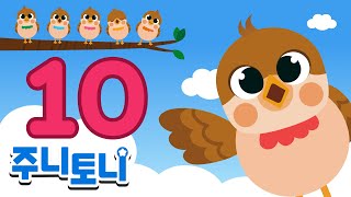 주니토니 숫자동요 | 숫자 10 배우기 | 열 마리 참새 | 어린이 학습동요 | 하나부터 열까지 숫자 세기 | 주니토니 by 키즈캐슬