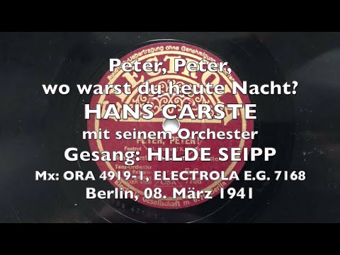 Peter, Peter - Hans Carste, Hilde Seipp - Eugen Jahn, Mara Jakisch 1941/1942 Berlin Danceband