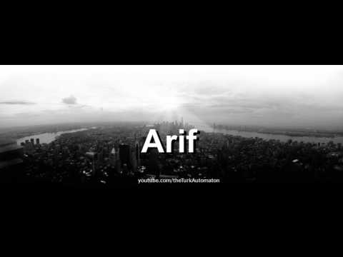 How to pronounce Arif in German