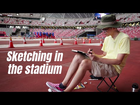 Sketching in the Kallang Stadium: So Challenging!!