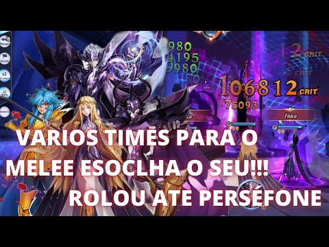 PVE MELEE PERSÉFONE, THANATOS, AFRODITE E RADAMANTHYS MAIS TIME BOSS - SAINT SEIYA AWAKENING
