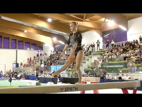 Alice D'Amato score HUGE 14,500 on beam - Italian Championships 2025 Day 1
