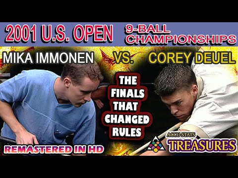 9-BALL FINALS: Mika IMMONEN vs Corey DEUEL - 2001 26th U.S. OPEN 9-BALL CHAMPIONSHIPS