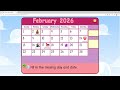 Starfall Daily Calendar February 19 2026