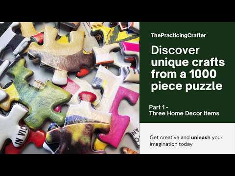 Puzzle Crafts-  Part 1-  Three Home Decor Ideas Using Puzzle Pieces