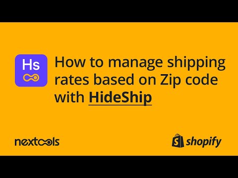 How to manage shipping rates based on zip code with Hideship