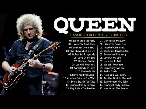 Queen Greatest Hits Full Album - Classic Rock Songs 70s 80s 90s Full Album