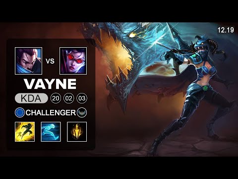 Vayne vs Yasuo ADC - EUW Challenger - Patch 12.19 Season 12
