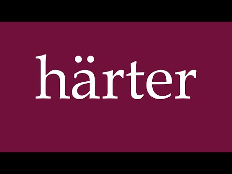 How to Pronounce ''härter'' (harder) Correctly in German