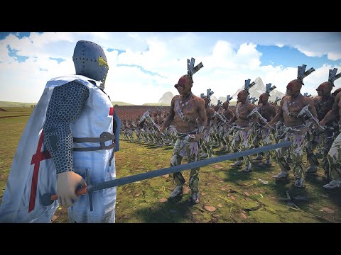 Battle Of 4 Armies: Templar Knights - Zombies - Spartans - Native Americans - UEBS 2